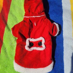 Winter Christmas Fleece Lined Dog Jacket Size Small